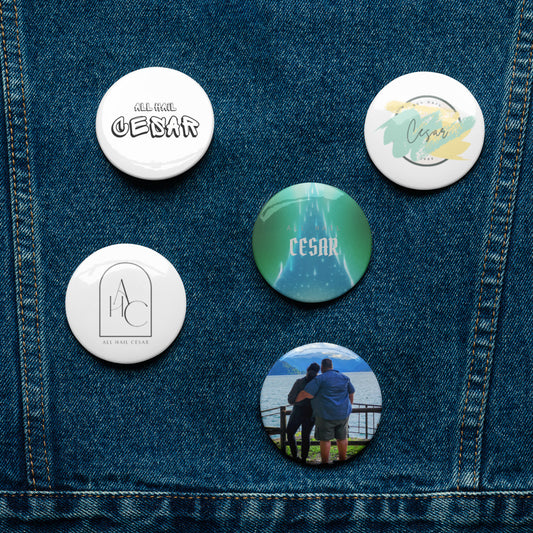 Set of pin buttons